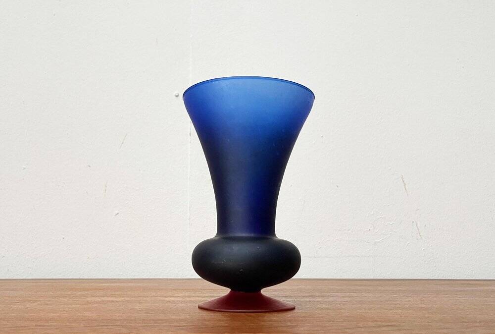 Glass vase from the Italian Satinato series attributed to Carlo Moretti, 1970s.