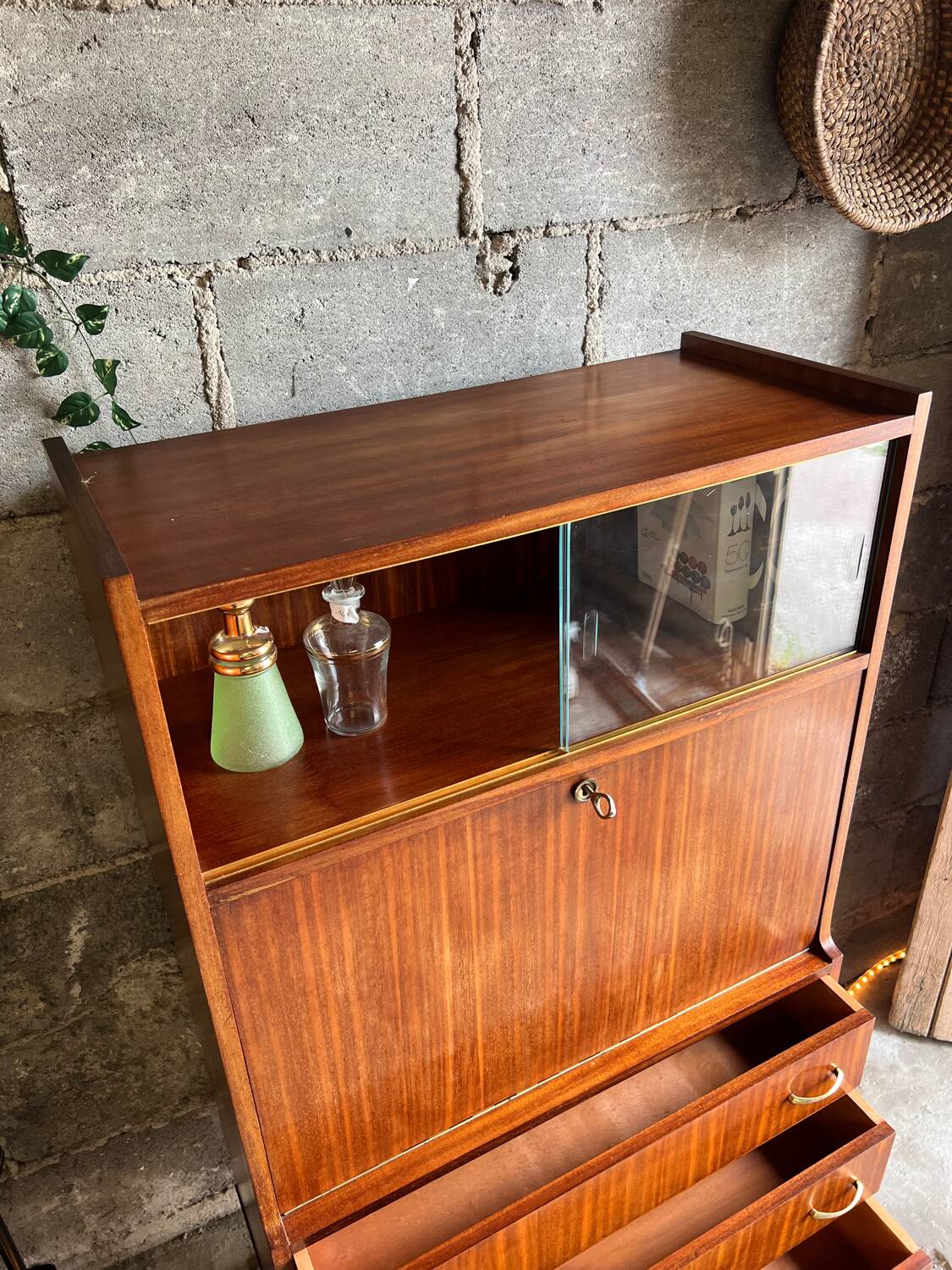 Vintage display cabinet secretary