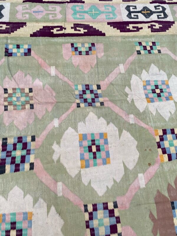 Large flat carpet Durhi India 317x482 cm