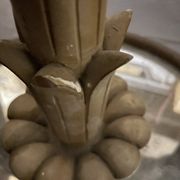 Lampadaire vintage en bois et en laiton Italie