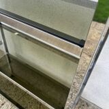 Chrome shelf with smoked glass