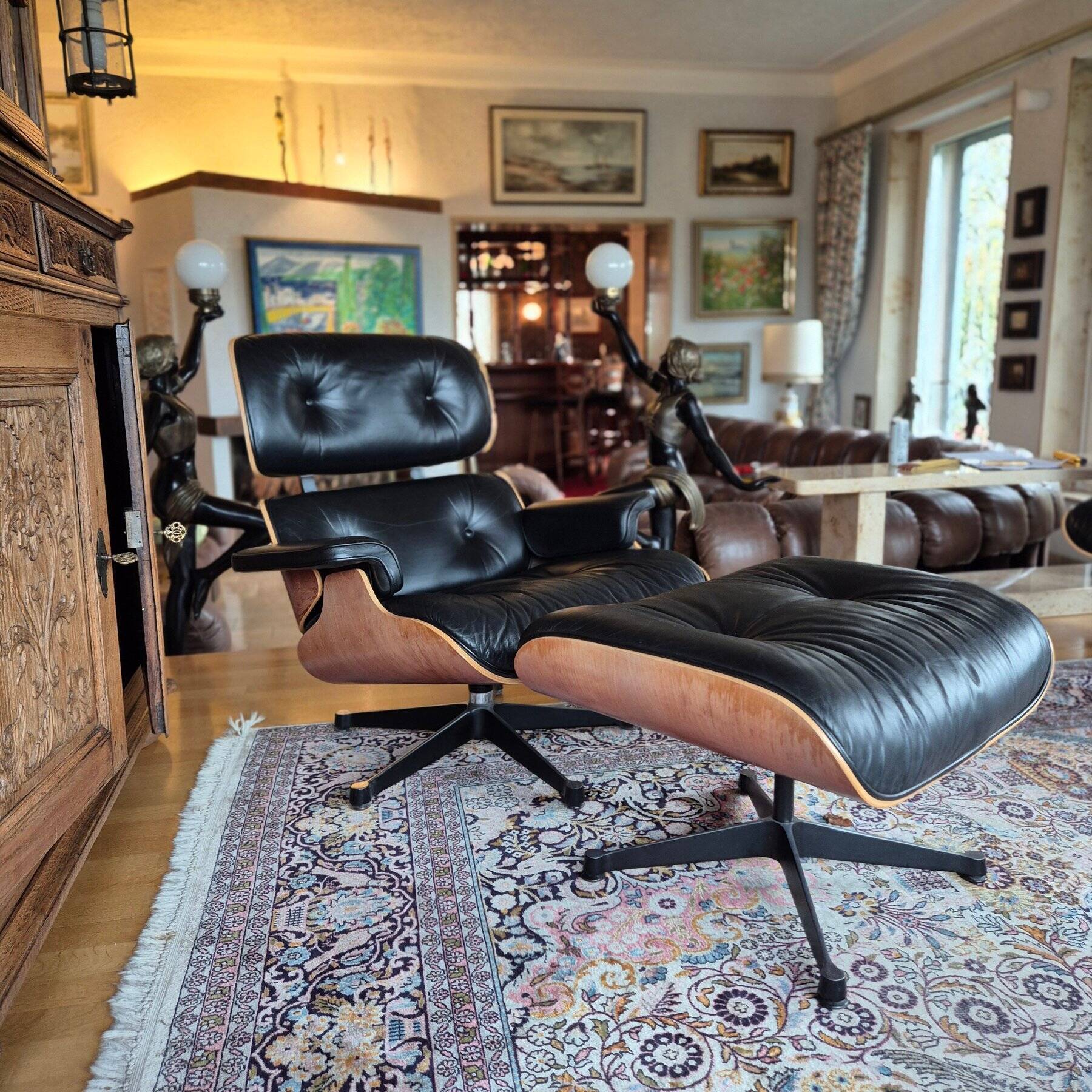 Vitra - Charles & Ray Eames - Fauteuil lounge avec ottoman (2) - Modèle 670 & 671