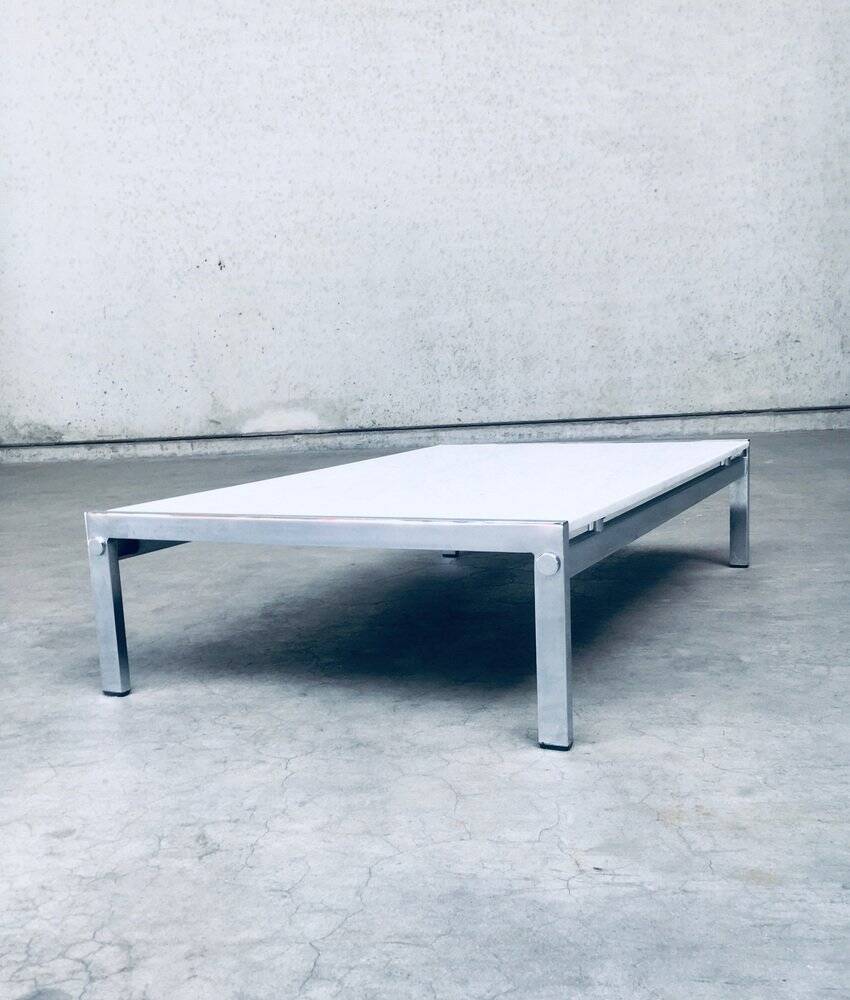 Postmodern Italian Carrara Marble Low Coffee Table, 1970s