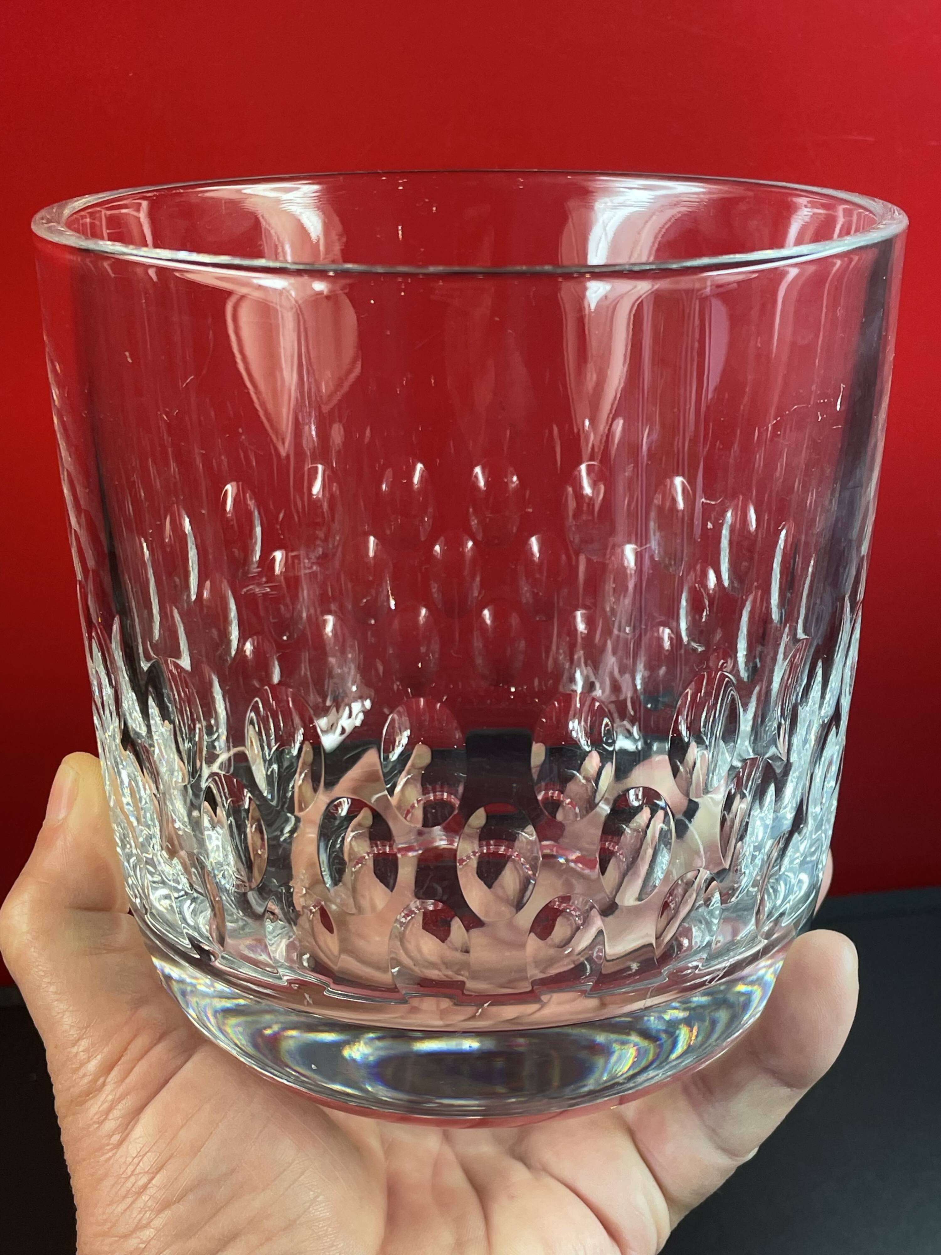 Tableware crystal ice bucket H 15.5 cm, diameter 15 cm