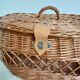 Panier en osier couvercle