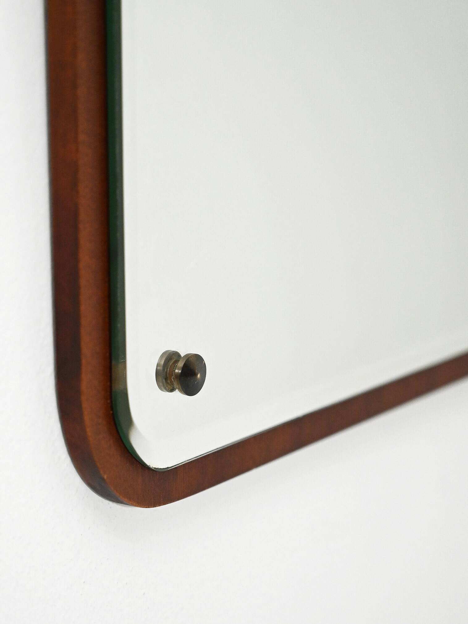 Swedish rectangular teak mirror "Sara" model