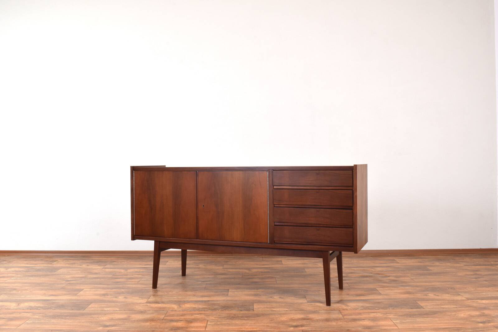 Mid-Century Walnut Sideboard by S. Albrecht, 1960s.