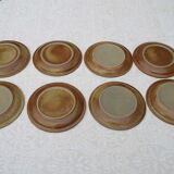 8 assiettes a dessert en grès