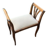 Bench, end of sofa, two-tone wooden end of bed. Old