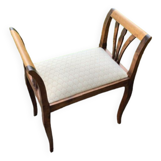 Bench, end of sofa, two-tone wooden end of bed. Old