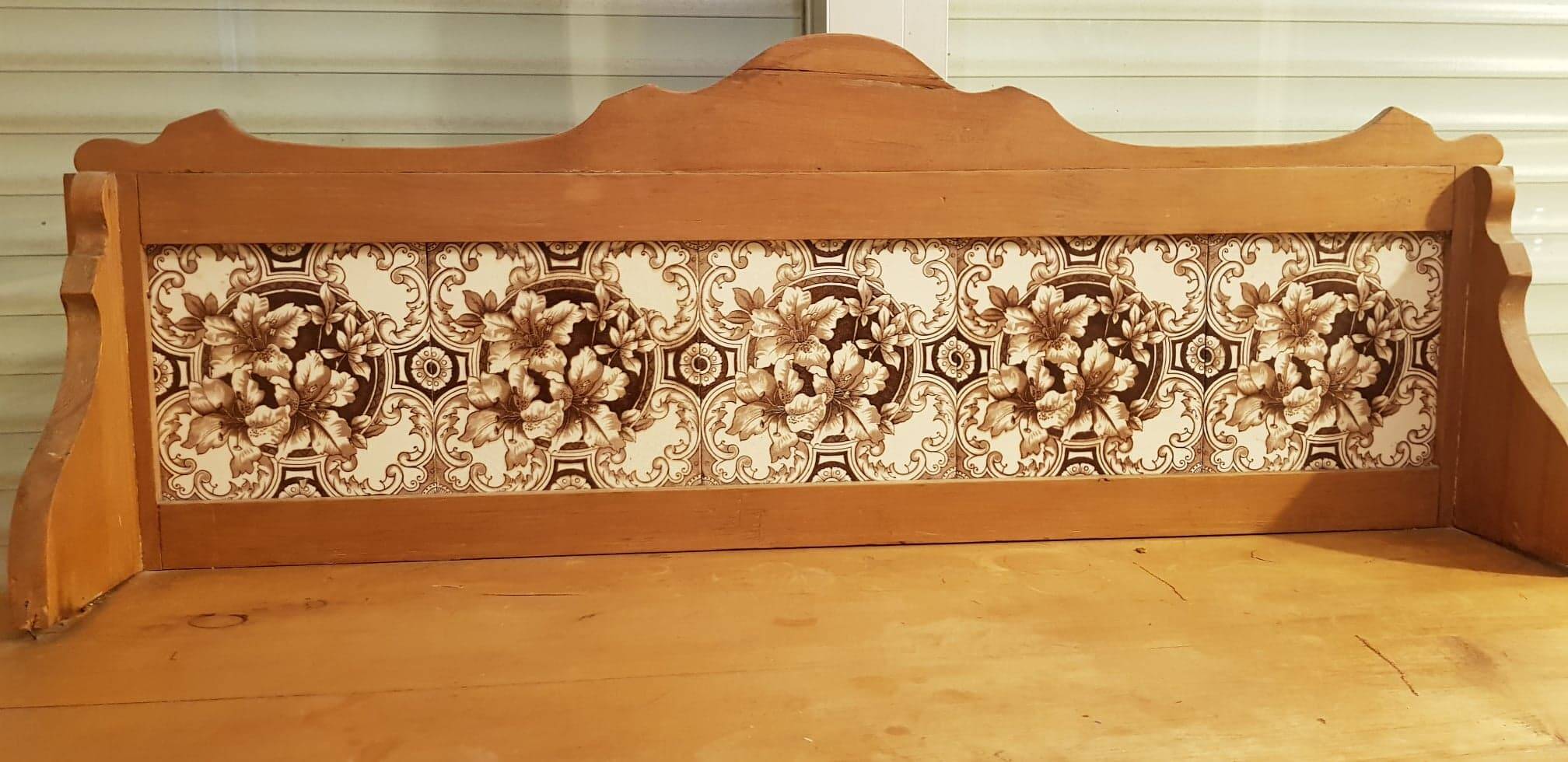 Dressing table, Victorian pine bathroom cabinet, late 19th century