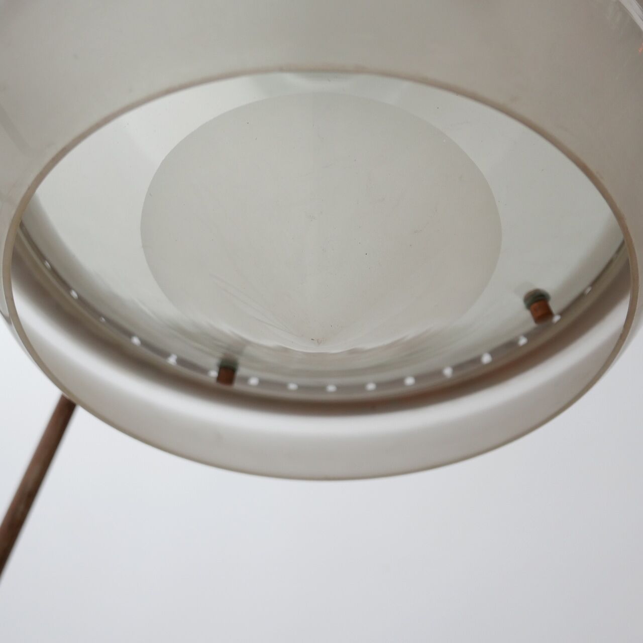 Antique German Two Tone Opaline Glass Pendant Light