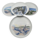 Hand painted porcelain plate with landscape decoration