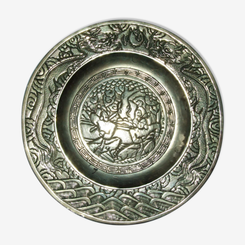 Chinese plate in bronze