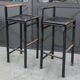 Pair Of Vintage Stools In Painted Bamboo/Vintage Bar/20th Century Design