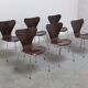 Set of 6 'Series 7' chairs by Arne Jacobsen for Fritz Hansen, 1975