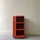Multi-storage design serving trolley in orange abs, Stile italy 1970