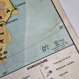 Pedagogical map MDI, 1968, reversible, physical map of Germany and economic map of Italy