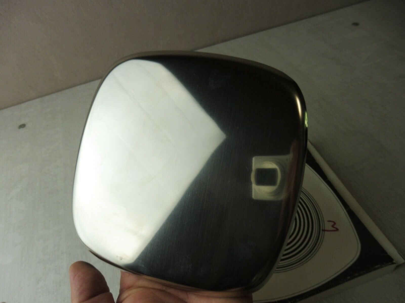 Old cup/empty pocket, stainless steel Philips collector new, vintage