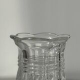Chiseled crystal vase