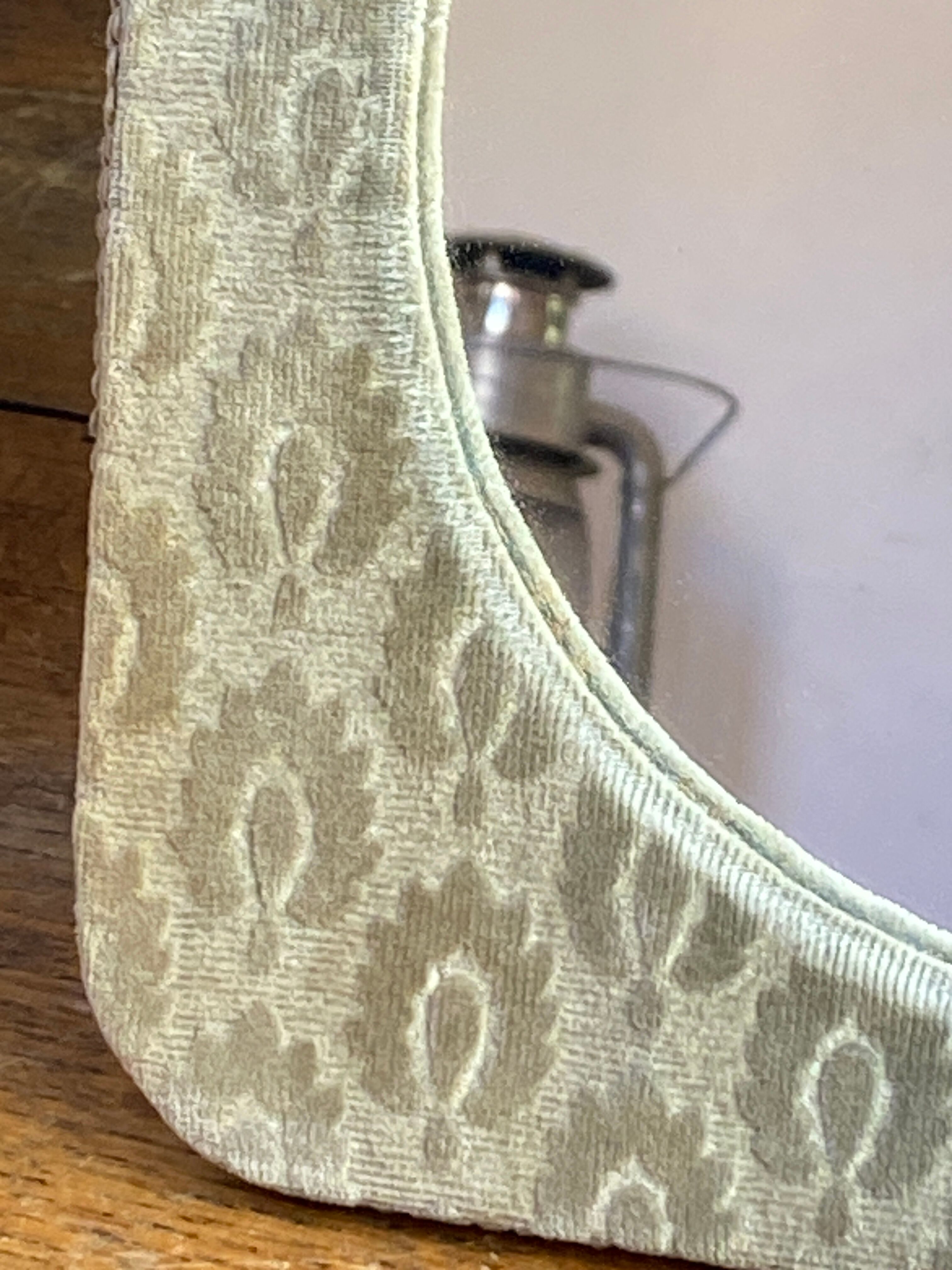 Velvet tabletop mirror