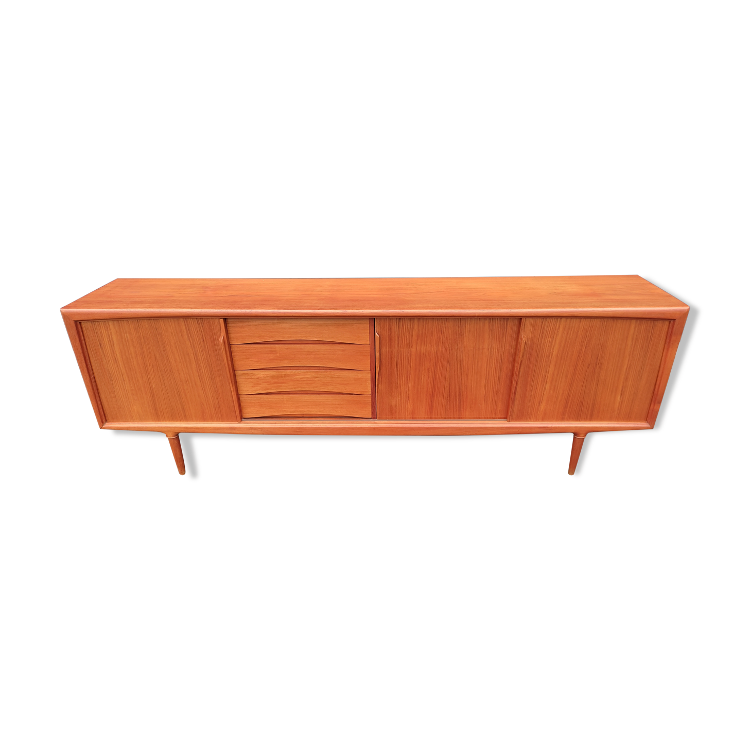 Scandinavian teak row by Axel Christensen for ACO Mobler
