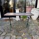 Table bistrot en fonte de fer et bois