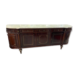 Wooden sideboard with marble