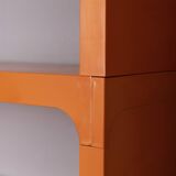 Vintage 1970s plastic corner bookcase designed by Olaf Von Bohr for Kartell