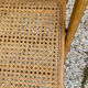 Lot de 3 chaises pliantes en bois et cannage