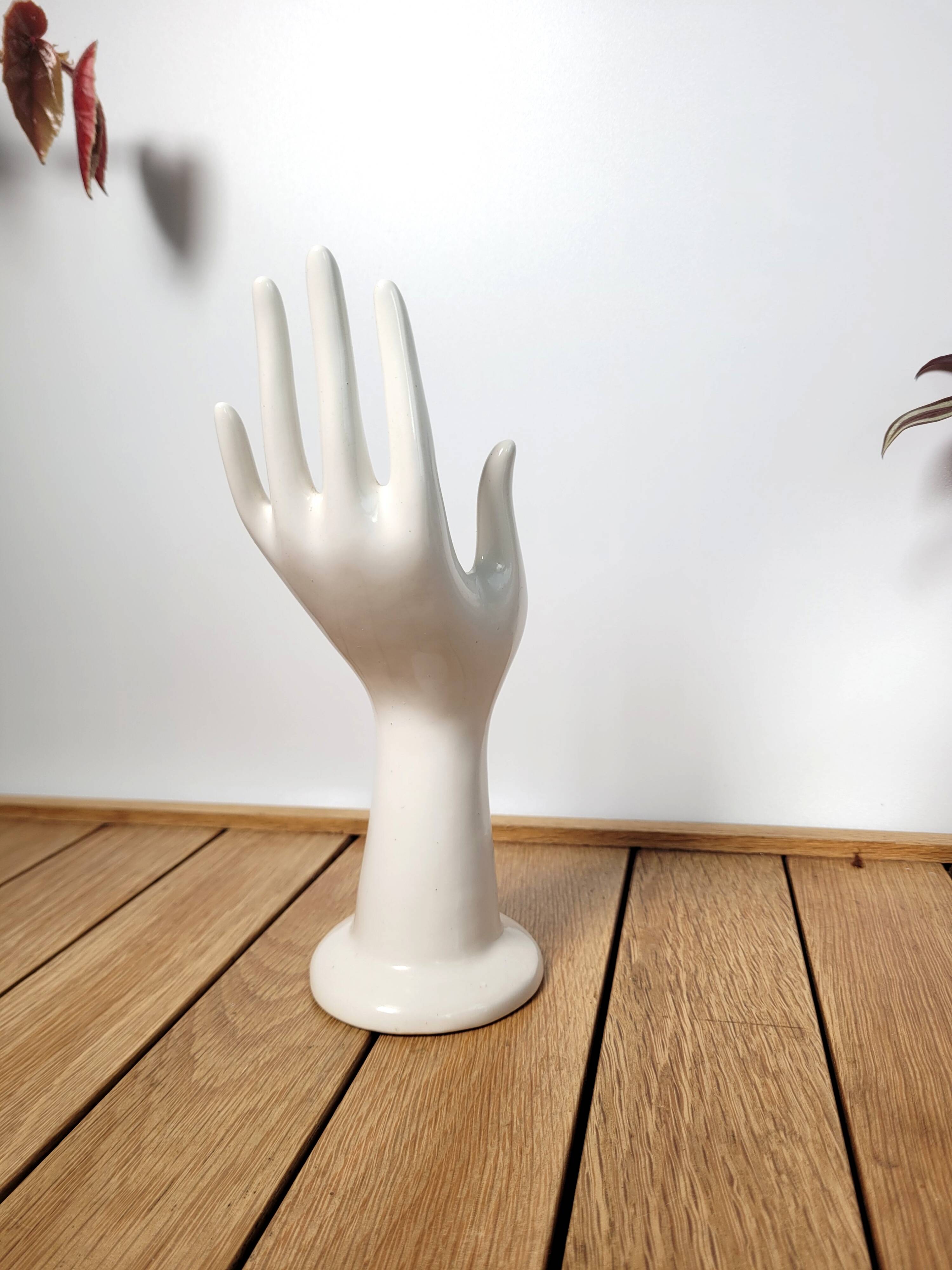 Main vintage porte bagues et vase soliflore