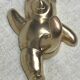 Solid brass panda-shaped wall hooks