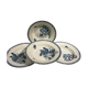 Lot de 4 assiettes creuses, décor insectes et fruits,Manufacture Choisy le Roi Tere de Fer