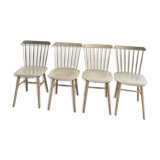 Set of 4 IVY chairs signed TON white