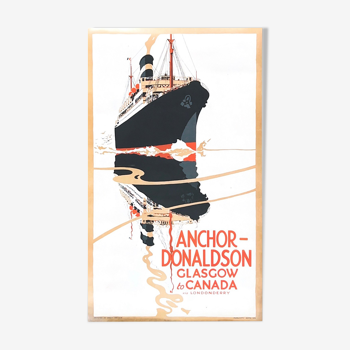 Atlantic crossing poster "anchor - donaldson, glasgow to canada"