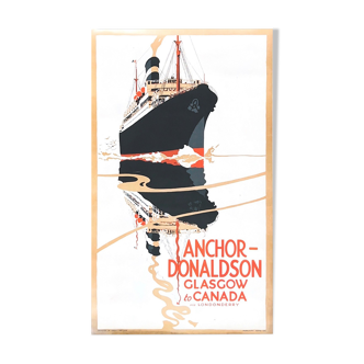 Atlantic crossing poster "anchor - donaldson, glasgow to canada"
