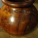 Turned wooden vase