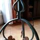 Lampadaire en fer forgé tripode des années 50