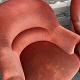 Pair of vintage toad armchairs