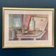 Original Swedish Watercolour On Paper – “Bottle And Window” By Eli Nybo – Dated 1976 – Vintage & Framed