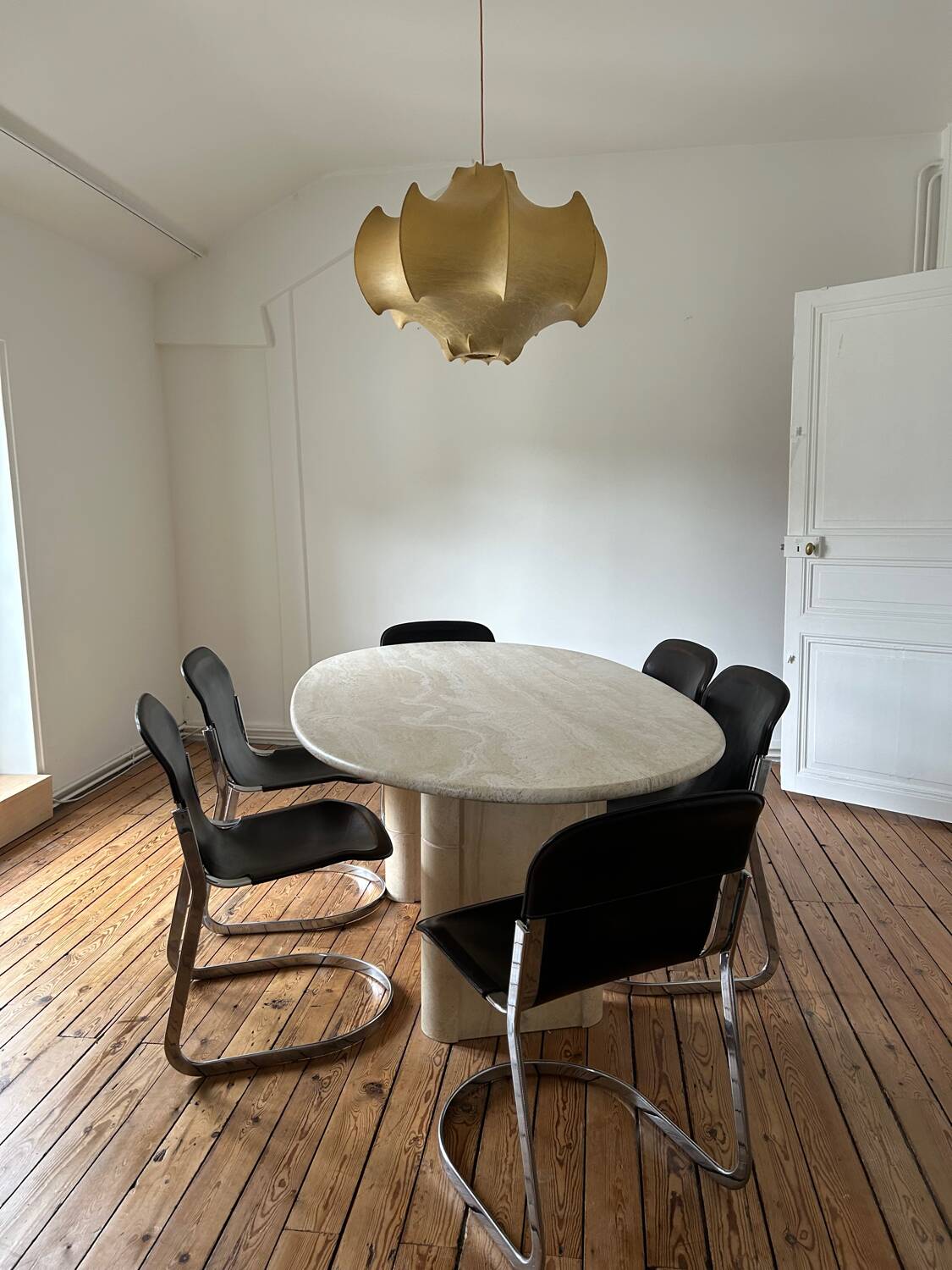 Roche Bobois travertine table