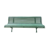 Garden bench in oak and foot in cast iron