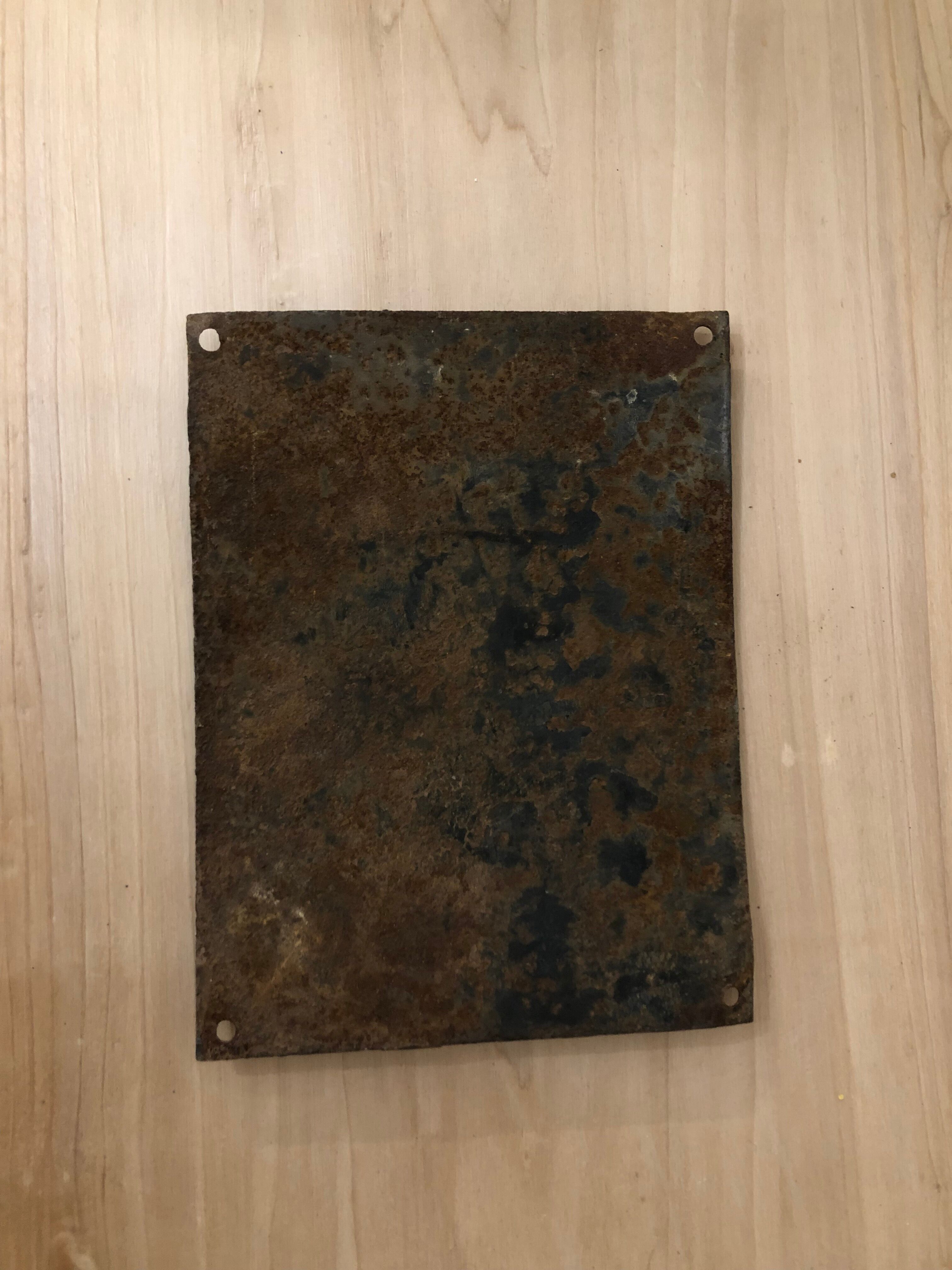 Enamelled plate number 8