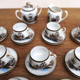 Porcelain tea set soko china temple decor