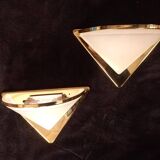 Pair of gilded art deco wall lights