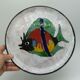Ceramic plate le brescon fish decoration 60s