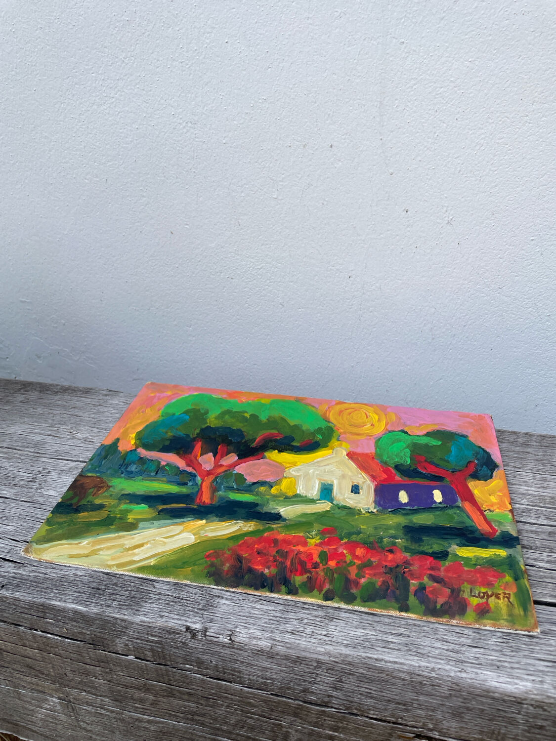 Oil on panel Fauvism landscape