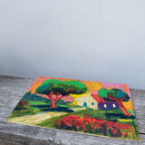 Oil on panel Fauvism landscape