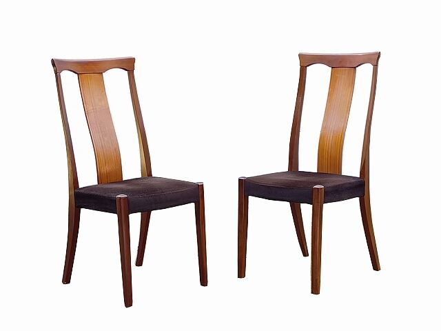 Set de 2 chaises en teck vintage design scandinave