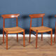Retro 1960s set of six danish solid teak dining chairs papercord seats dyrlund arne hovmand olsens m
